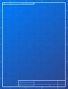 Blank blueprint paper for drafting Royalty Free Stock Photo