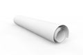 Blank blueprint roll of paper Royalty Free Stock Photo