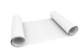 Blank blueprint roll of paper Royalty Free Stock Photo