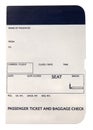 Blank boarding pass Royalty Free Stock Photo