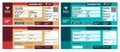 Blank Boarding pass template design