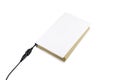 Blank book connected to USB Royalty Free Stock Photo