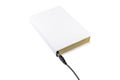 Blank book connected to USB Royalty Free Stock Photo