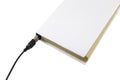 Blank book connected to USB Royalty Free Stock Photo