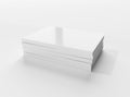 Blank book hardcover pile mockup isolated on white background 3D rendering Royalty Free Stock Photo