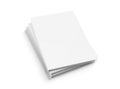 Blank A4 book hardcover pile mockup isolated on white 3D rendering Royalty Free Stock Photo