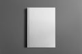 Blank book isolated on grey