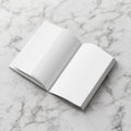 Blank Book Mockup on Marble Background Royalty Free Stock Photo