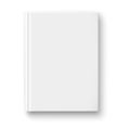 Blank book template with soft shadows.