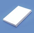 Blank Book With White Cover on Blue Background, Template for Agenda, Mock up