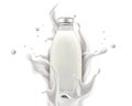 Blank bottle milk mockup Royalty Free Stock Photo