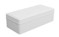 blank box rectangular open with cover lid and clean on a white background