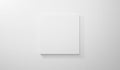 Blank bright gallery template on white wall texture in room. 3d render interior. Empty clean picture on grey concrete background