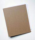 Blank brown card folder file with paper showing isolated on whit Royalty Free Stock Photo