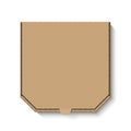 Blank brown cardboard pizza box