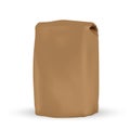 Blank brown packaging bag for bulk products, tea, coffee, spices