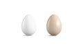 Blank brown and white easter egg mockup set, Royalty Free Stock Photo