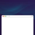 Blank Browser Placeholder on Abstract Blue Background