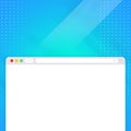 Blank Browser Placeholder on Abstract Blue Background with dots and lines