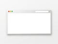 Blank browser window isolated on white background Royalty Free Stock Photo