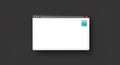 Blank Browser Window: Minimalist Webpage Design Mockup Royalty Free Stock Photo
