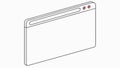 Blank browser window vector template for web design and UI mockups. vector design Generative AI Royalty Free Stock Photo