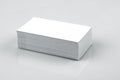 Blank Business Card Mockup on Reflective Background Royalty Free Stock Photo