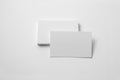 Blank business card stack mock up. Template for branding identity  isolated on paper background Royalty Free Stock Photo
