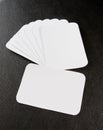 Blank business cards with rounded corners Royalty Free Stock Photo