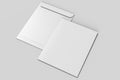 Blank C4 envelope mock-up, blank template. 3d render illustration.