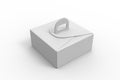 Blank Cake paper box packaging for branding. 3d render illustration.