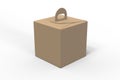 Blank Cake paper box packaging for branding. 3d render illustration.