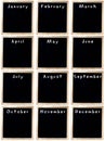 Blank Calendar of Chalkboards