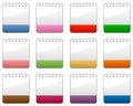 Blank Calendar Colorful Icons Set Royalty Free Stock Photo