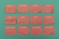 Blank calendar red post note collection Royalty Free Stock Photo