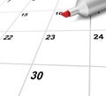 Blank Calendar Shows Plan Appointment Schedule Or Event