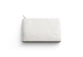 Blank canvas clutch for cosmetic mock up, isolated