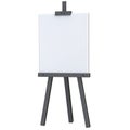 Blank canvas on easel 3d