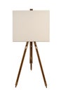 Blank canvas on an easel