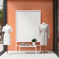 Blank canvas for fashion sale season in boutique window display Royalty Free Stock Photo