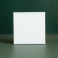 Blank canvas frame on dark green background. Royalty Free Stock Photo