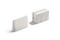 Blank canvas pouch and cosmetic bag mock up, view view Royalty Free Stock Photo