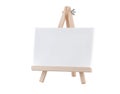 Blank canvas on wooden stand