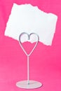 card in heart holder Royalty Free Stock Photo