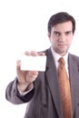 Blank card held by a businessman Royalty Free Stock Photo