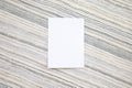 Blank Card Mockup designs in an authentic white greeting card artworks or stationery designs. empty paper card background Royalty Free Stock Photo