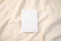 Blank Card Mockup designs in an authentic setting white greeting card artworks or stationery designs. empty paper card Royalty Free Stock Photo
