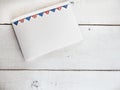 Blank card with a pattern in the form of a US flag Royalty Free Stock Photo