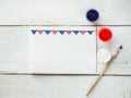 Blank card with a pattern in the form of a US flag Royalty Free Stock Photo