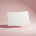 Blank card on pink background Royalty Free Stock Photo